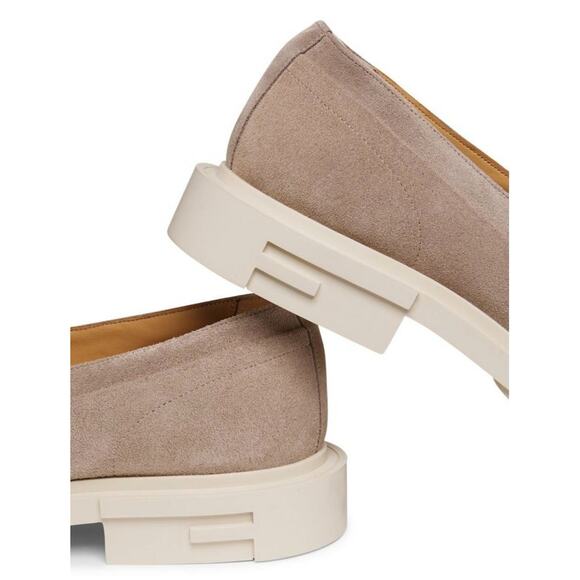 $1,195 NIB Fendi Beige Frame Suede Slip On Rubber Sole Loafers Size 11 D